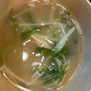 えのきと水菜の味噌汁☆